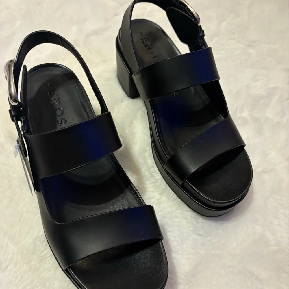 Aerosoles Black Women's Sandals sze9 - Picture 2 of 7